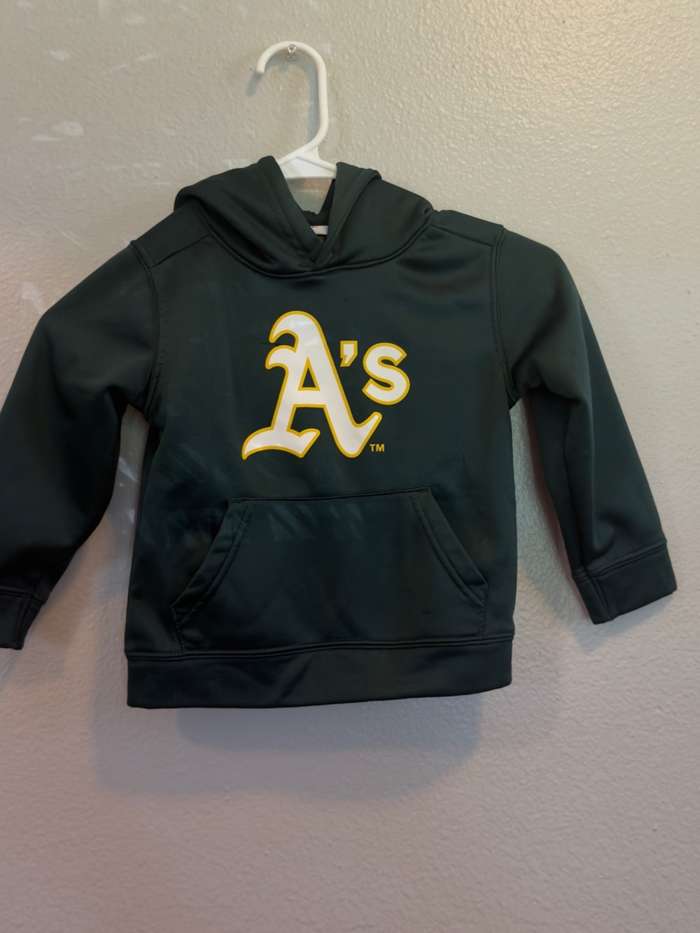 Genuine Merchandise Dark Green Kids Hoodie with Yellow Logo